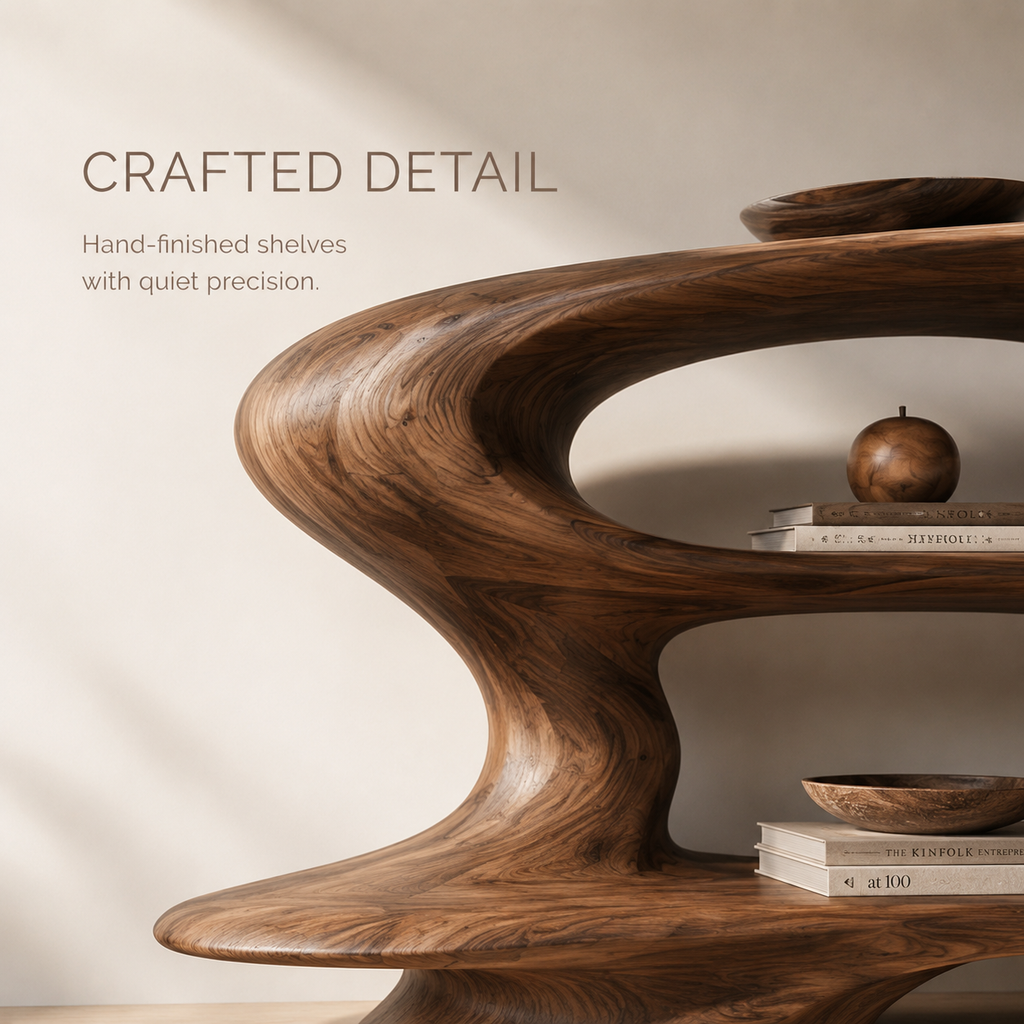 Liora Warm Walnut Bookshelf - product image 06
