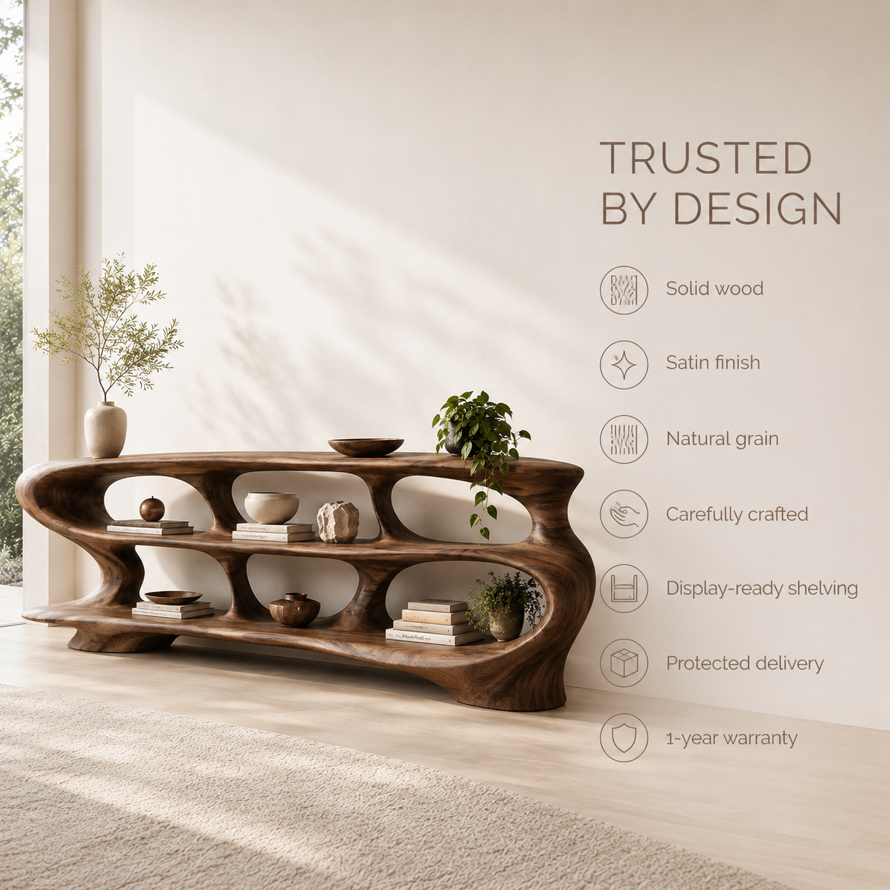 Liora Warm Walnut Bookshelf - product image 09