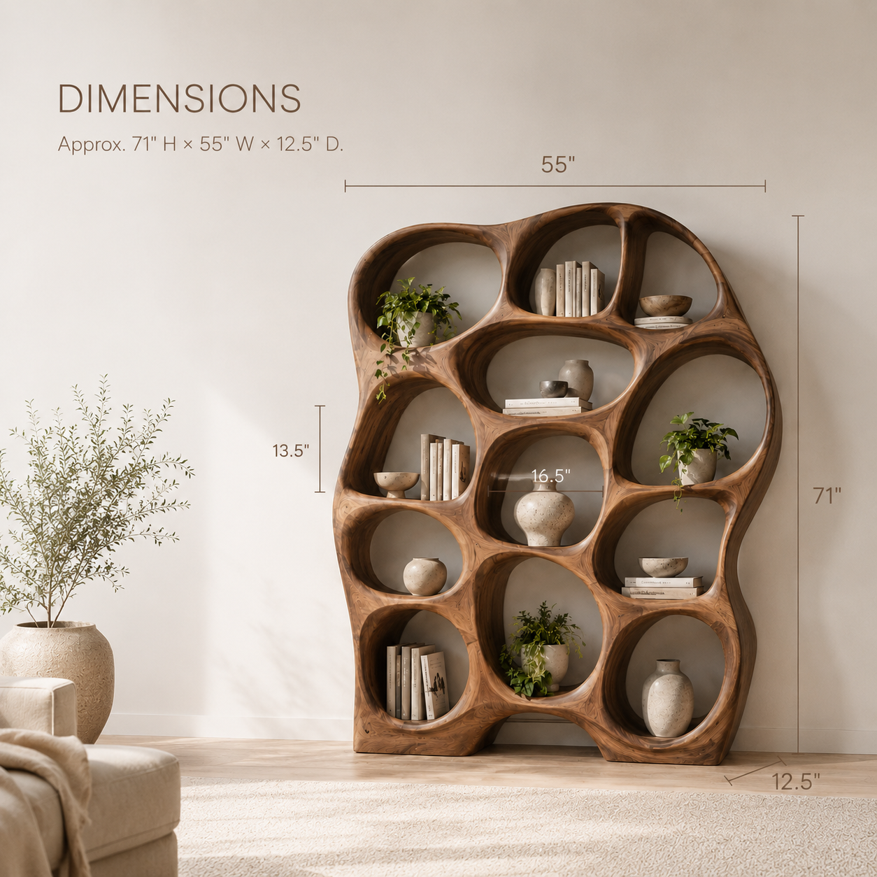 Rowan Hollow Form Bookshelf - product image 08