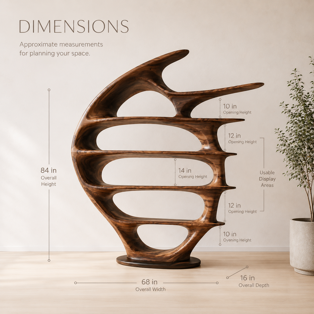 Brielle Sculpted Display Shelf - product image 09