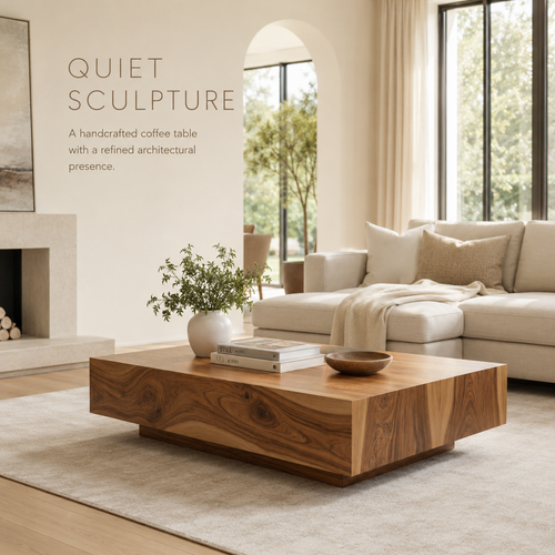 Rhea Sculptural Low Coffee Table - product detail 1