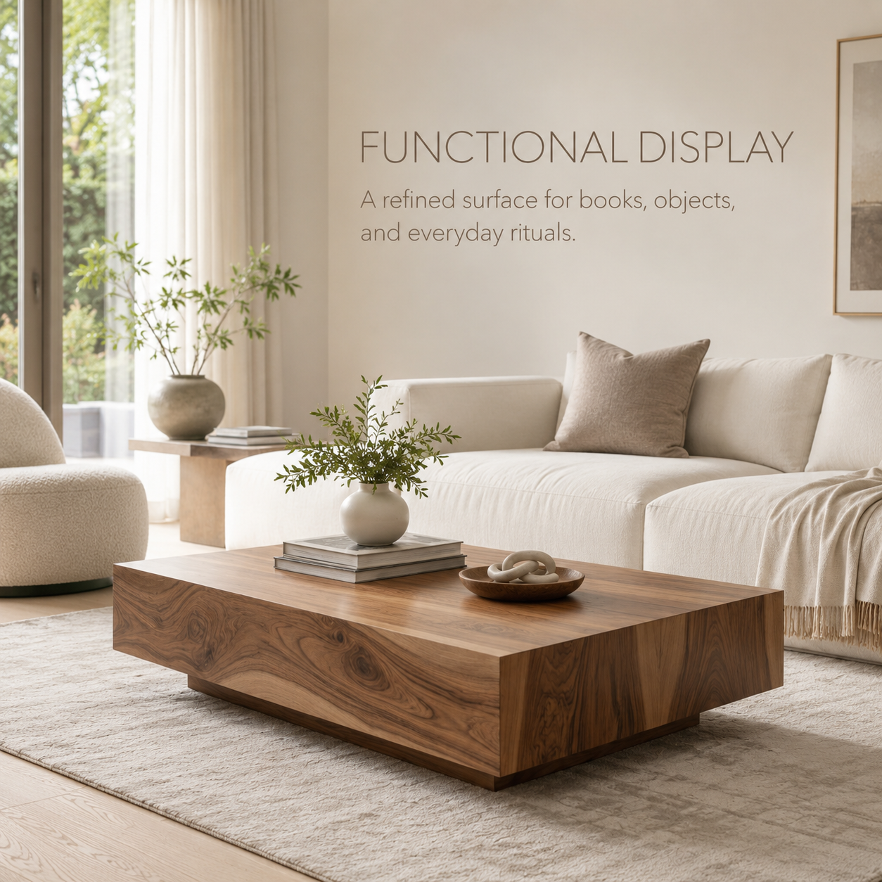 Rhea Sculptural Low Coffee Table - product detail 6