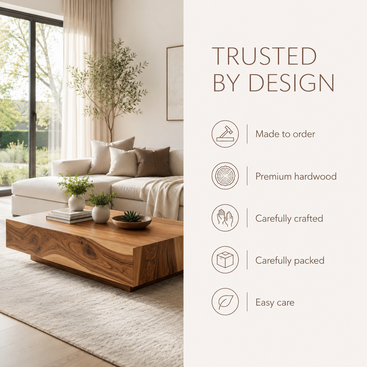 Rhea Sculptural Low Coffee Table - product detail 8