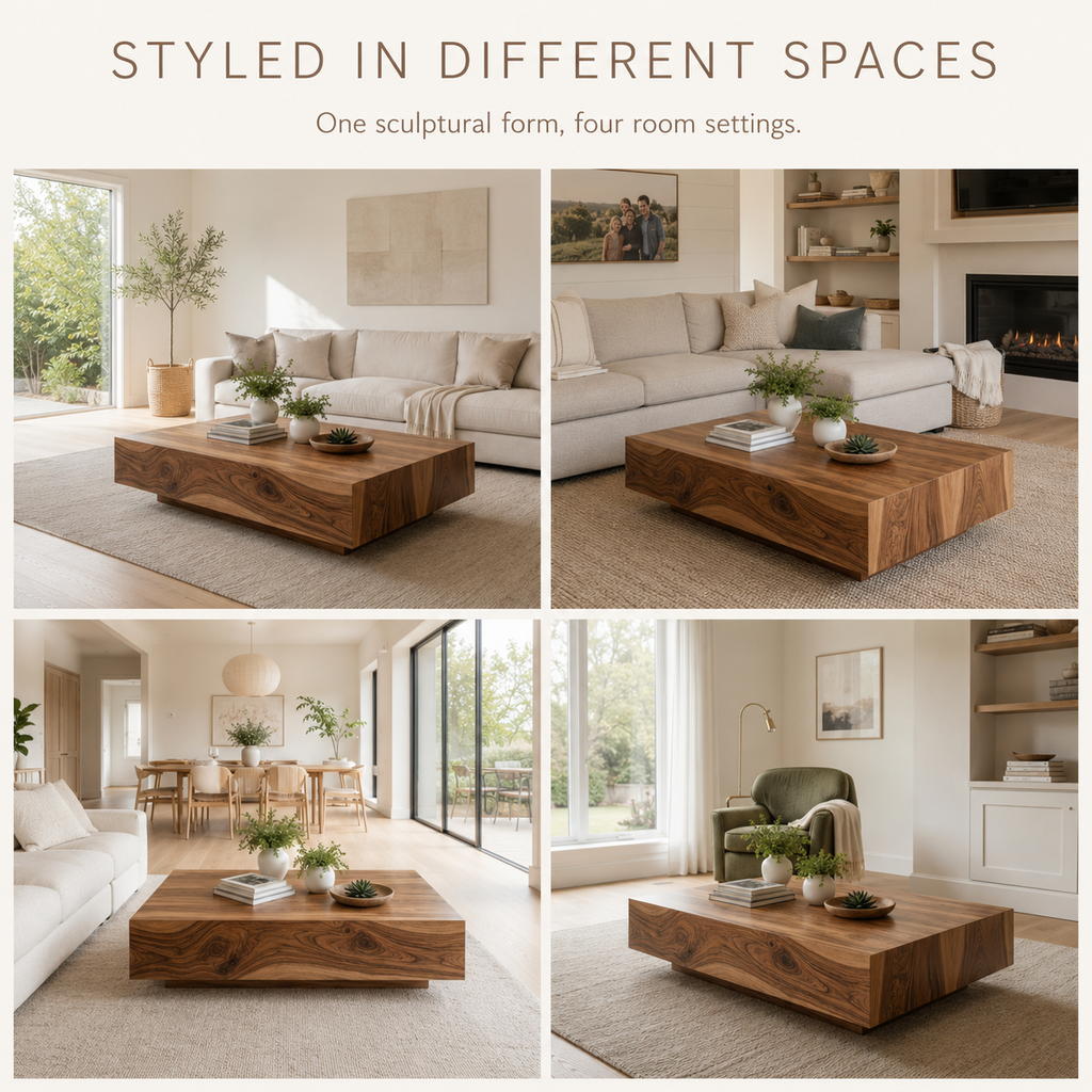 Rhea Sculptural Low Coffee Table - product detail 9