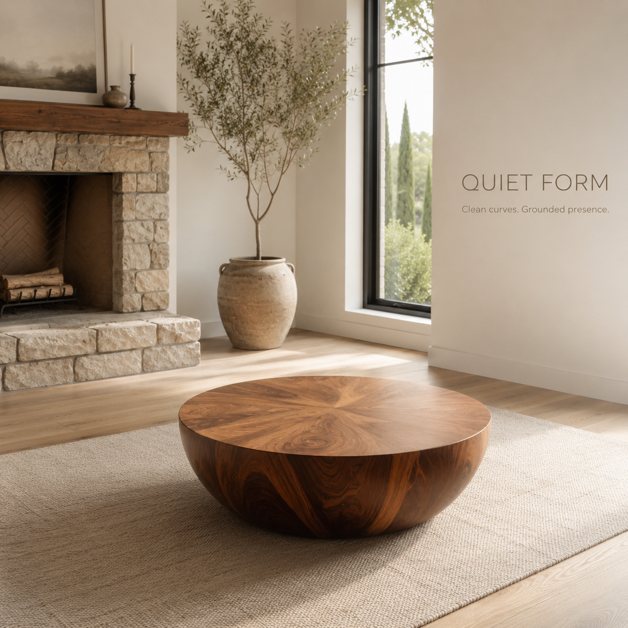 Onda Organic Wood Coffee Table - product detail 2