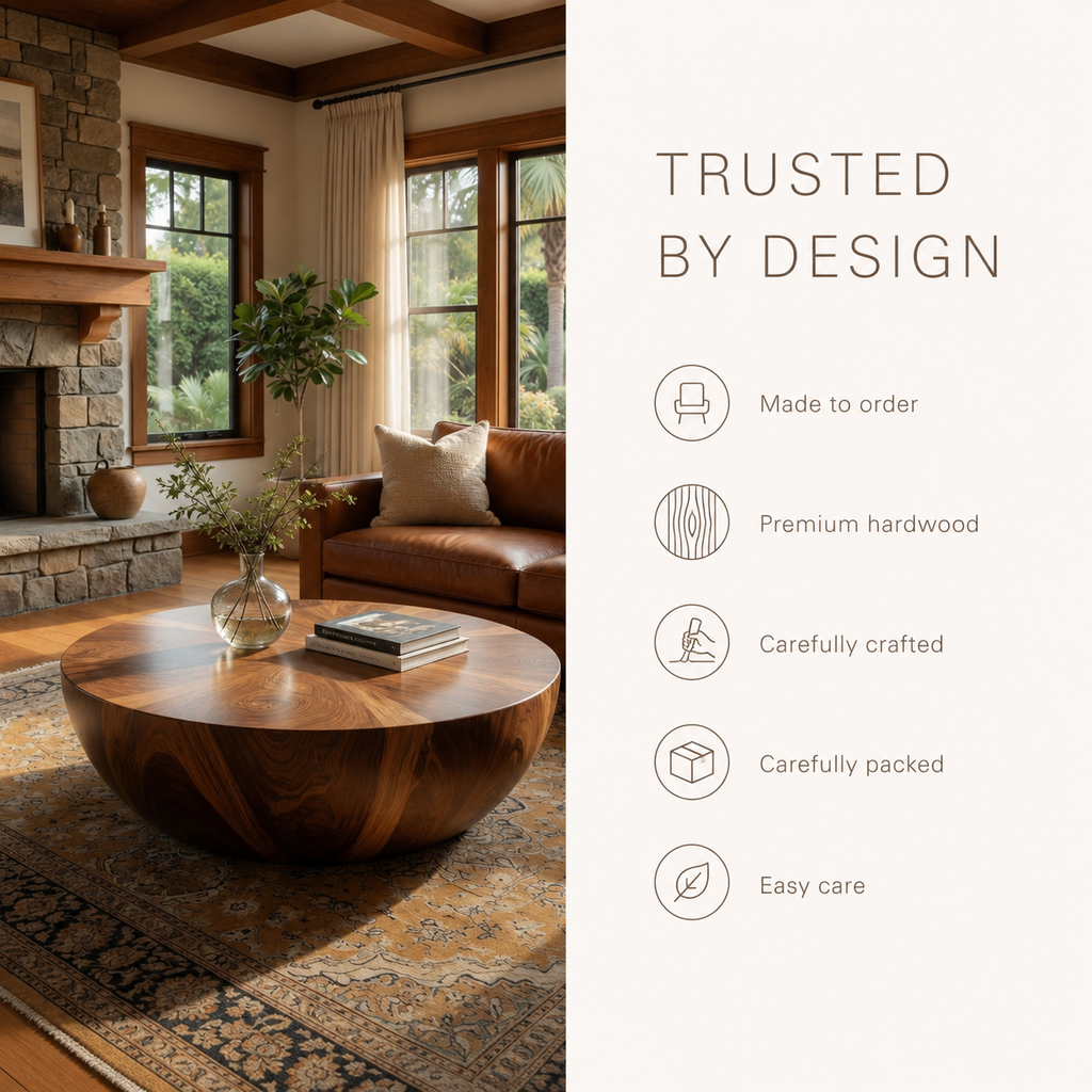 Onda Organic Wood Coffee Table - product detail 8