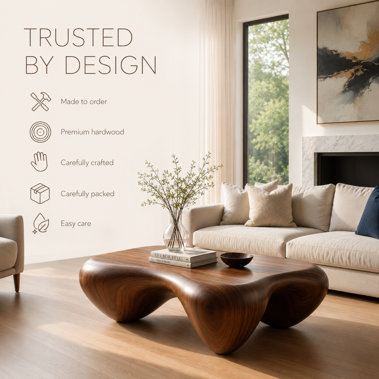 Amara Soft Edge Coffee Table - product detail 8