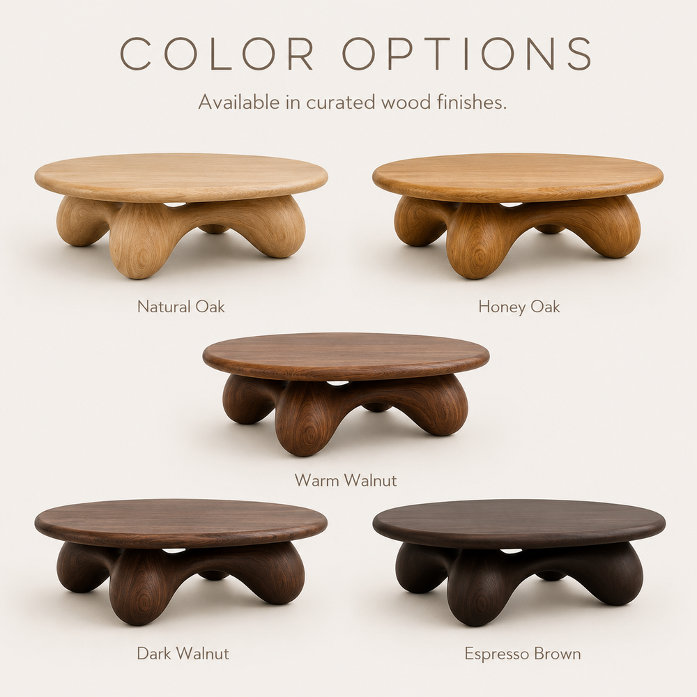 Lyra Oval Wood Coffee Table - product detail 2