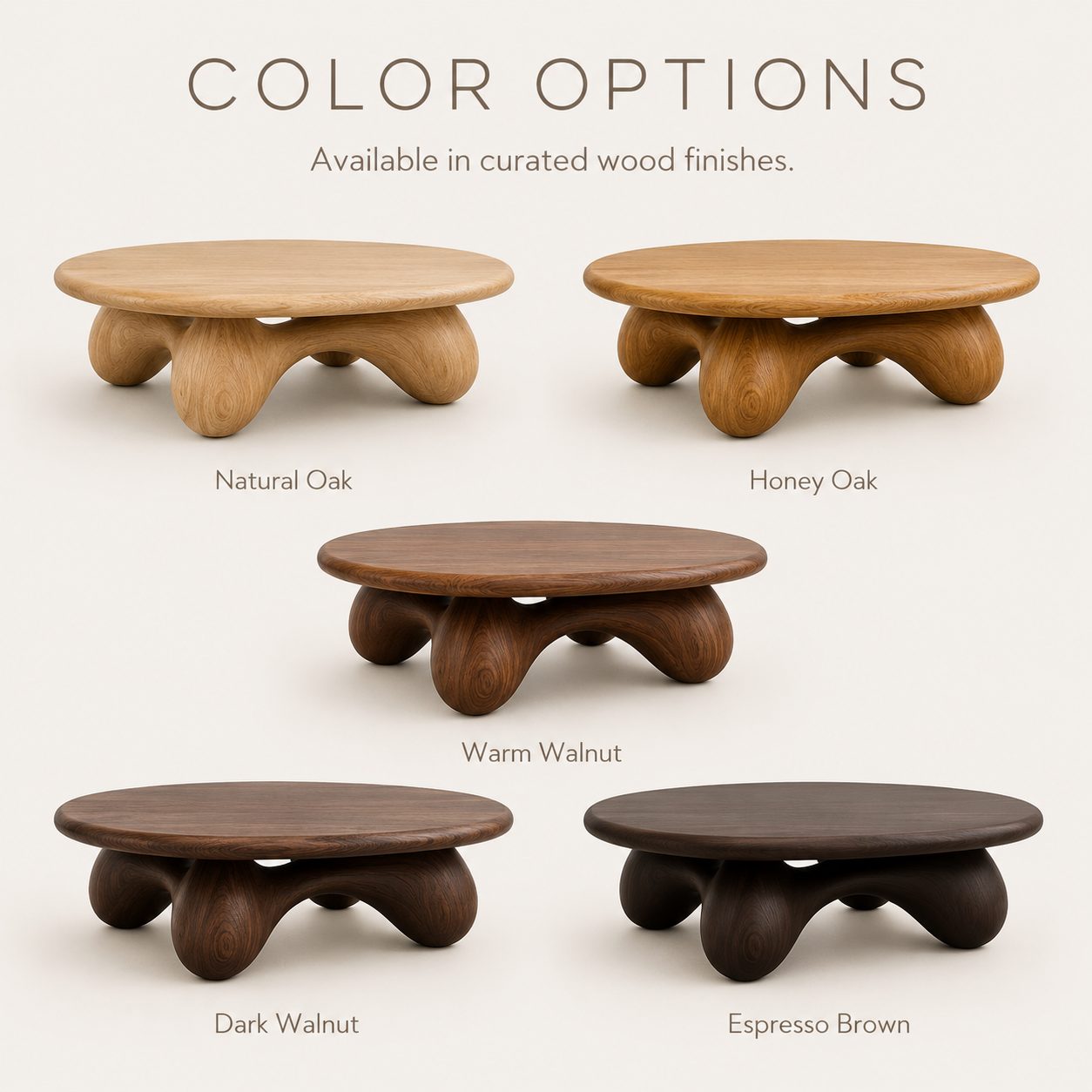 Lyra Oval Wood Coffee Table - product detail 2