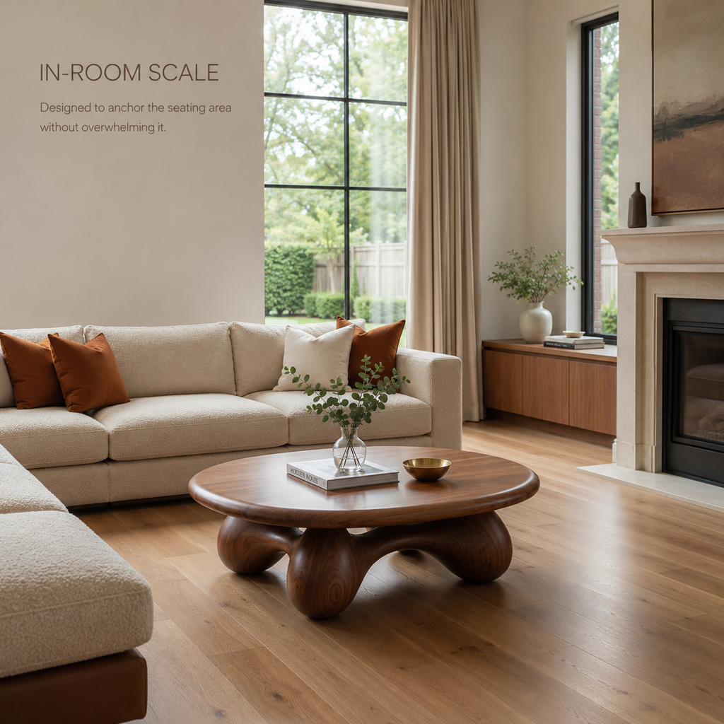 Lyra Oval Wood Coffee Table - product detail 4