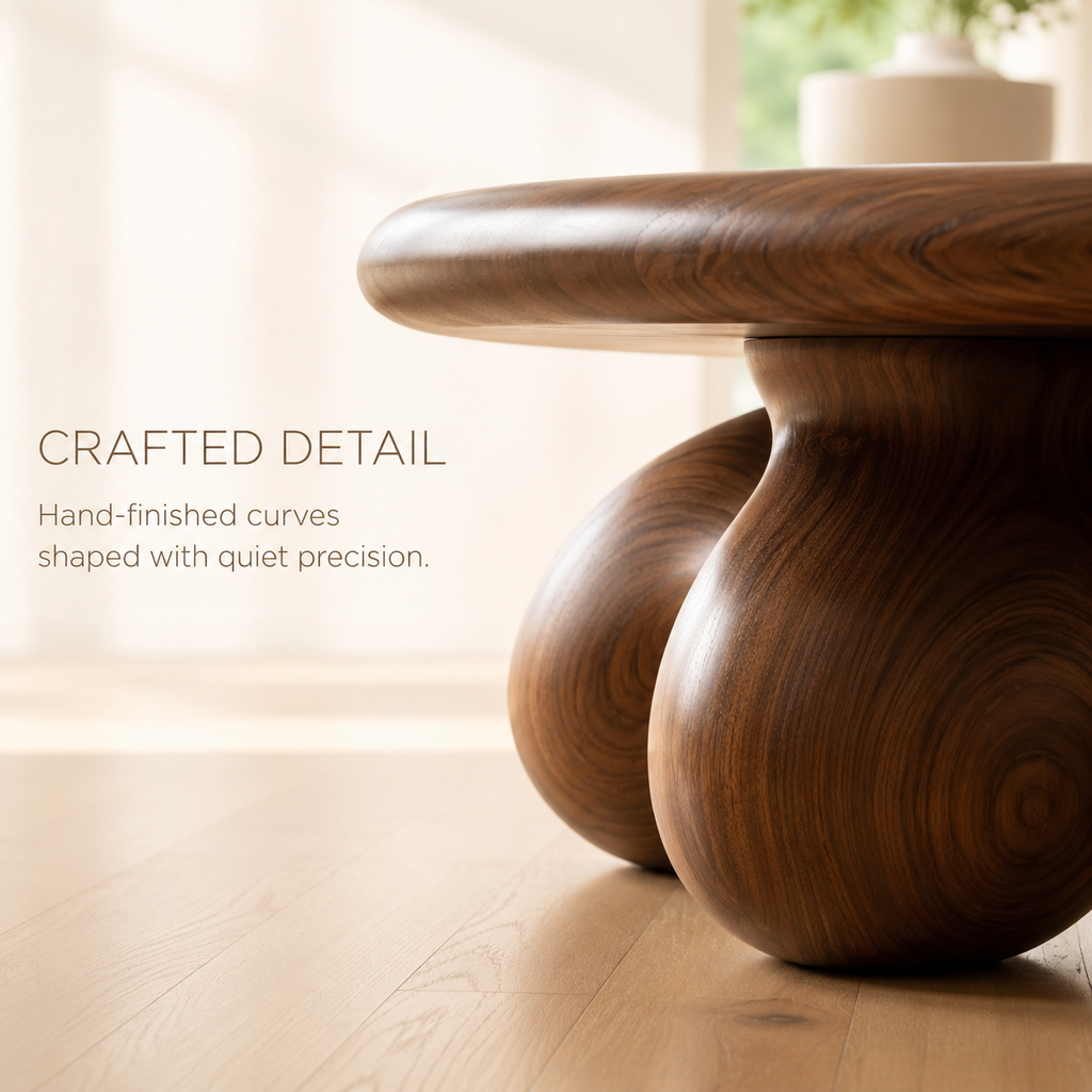 Lyra Oval Wood Coffee Table - product detail 6
