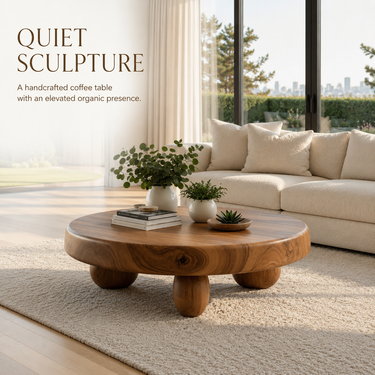 Norah Rounded Living Coffee Table - product detail 1