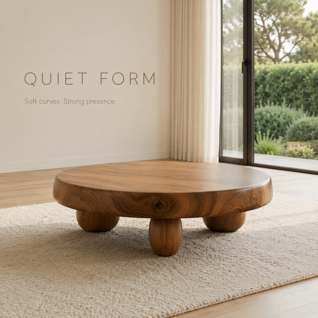 Norah Rounded Living Coffee Table - product detail 3