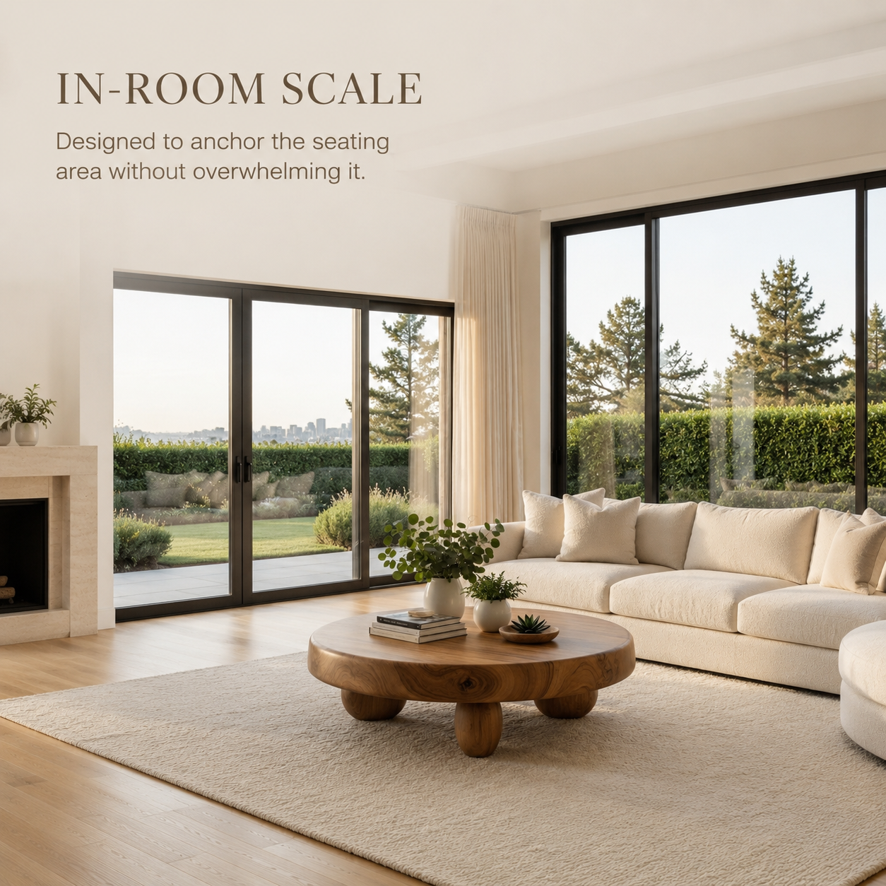Norah Rounded Living Coffee Table - product detail 4