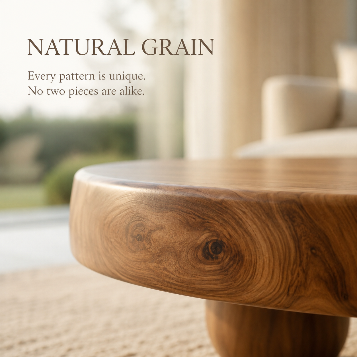 Norah Rounded Living Coffee Table - product detail 5