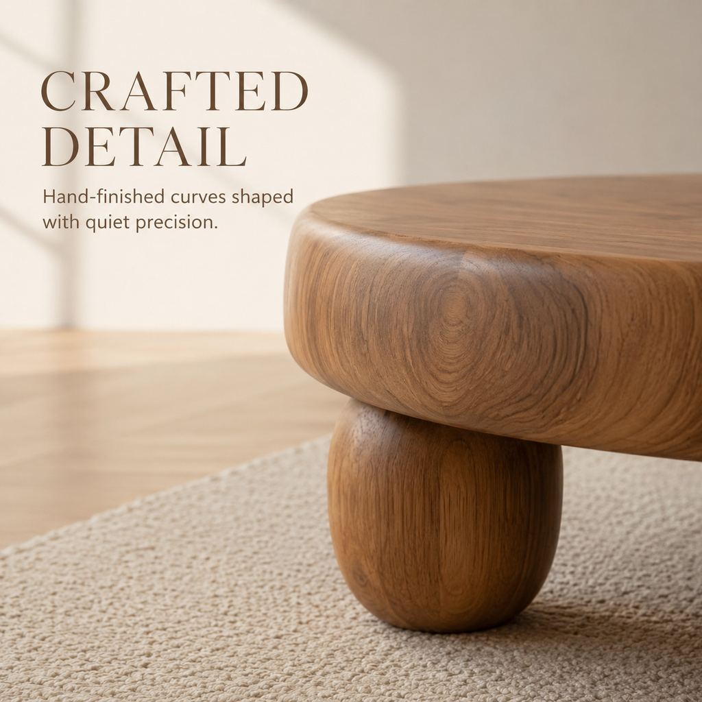 Norah Rounded Living Coffee Table - product detail 6