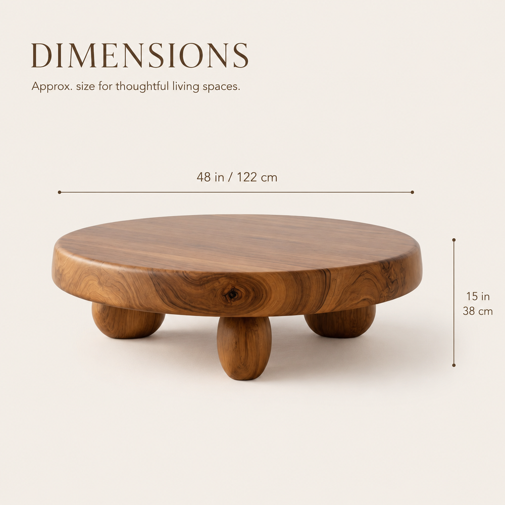 Norah Rounded Living Coffee Table - product detail 8