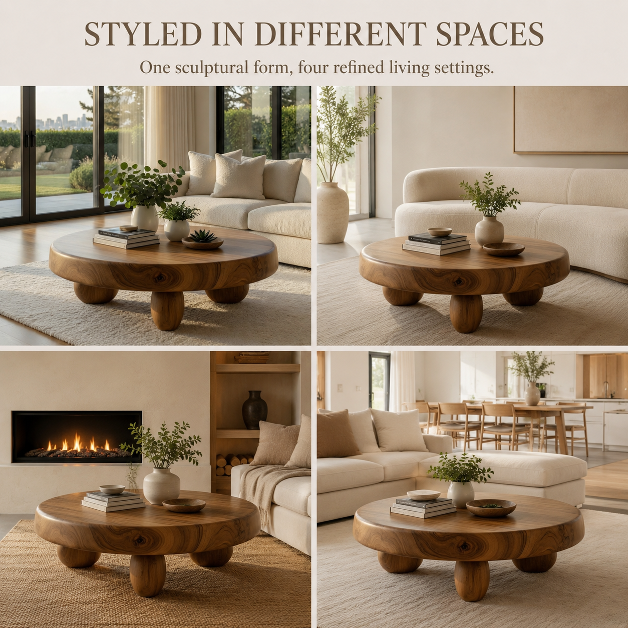 Norah Rounded Living Coffee Table - product detail 10