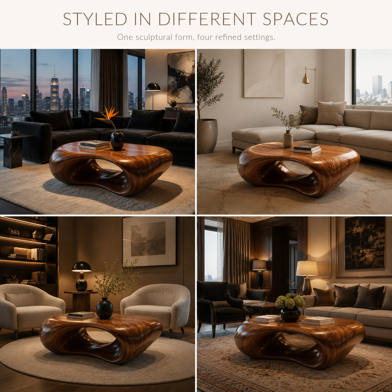 Tavian Smooth Wood Coffee Table - product detail 11