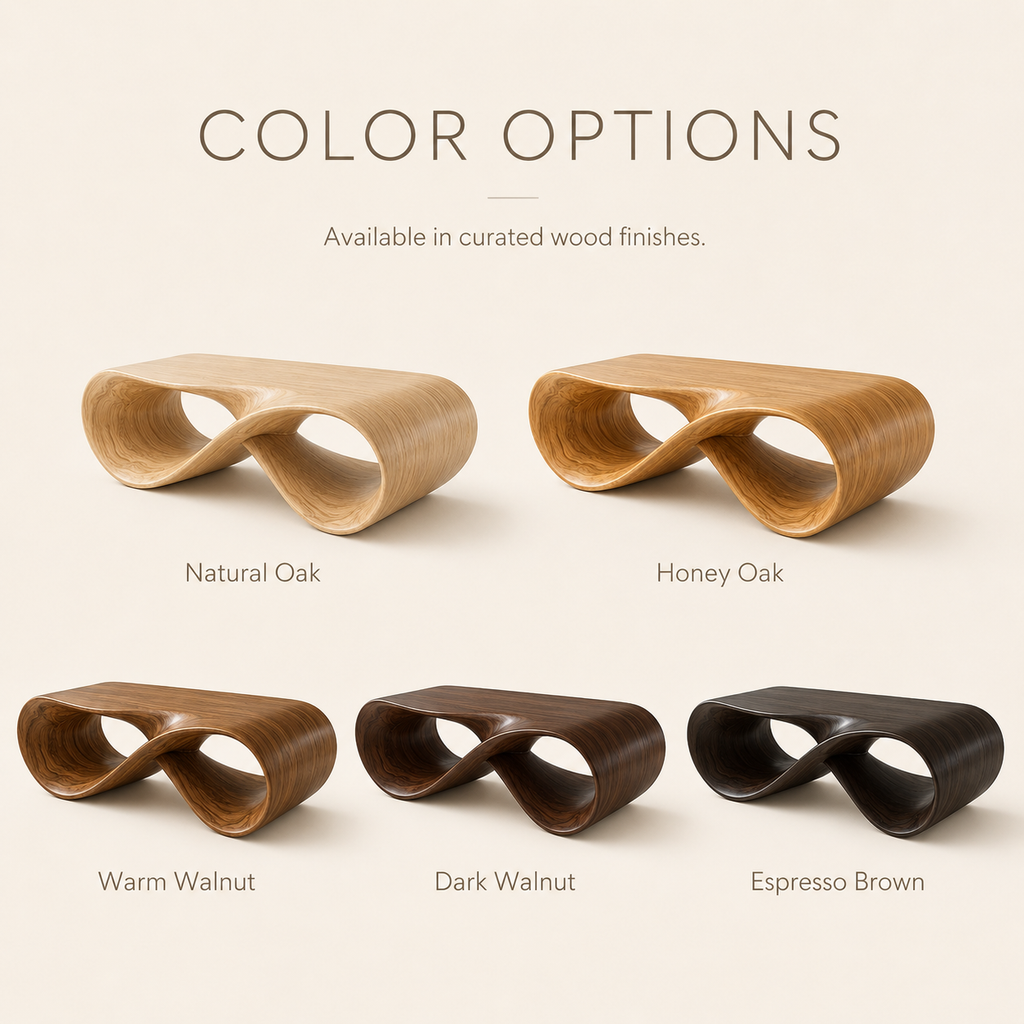 Dalia Sculptural Living Coffee Table - Color Options