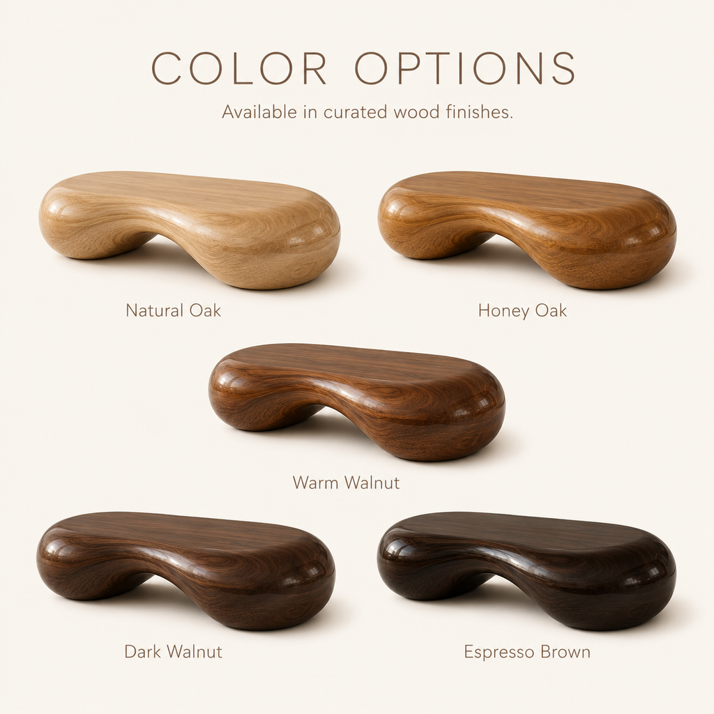 Calla Satin Walnut Coffee Table - Color Options