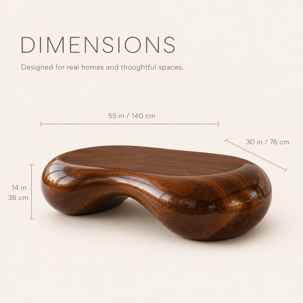 Calla Satin Walnut Coffee Table - product detail 10