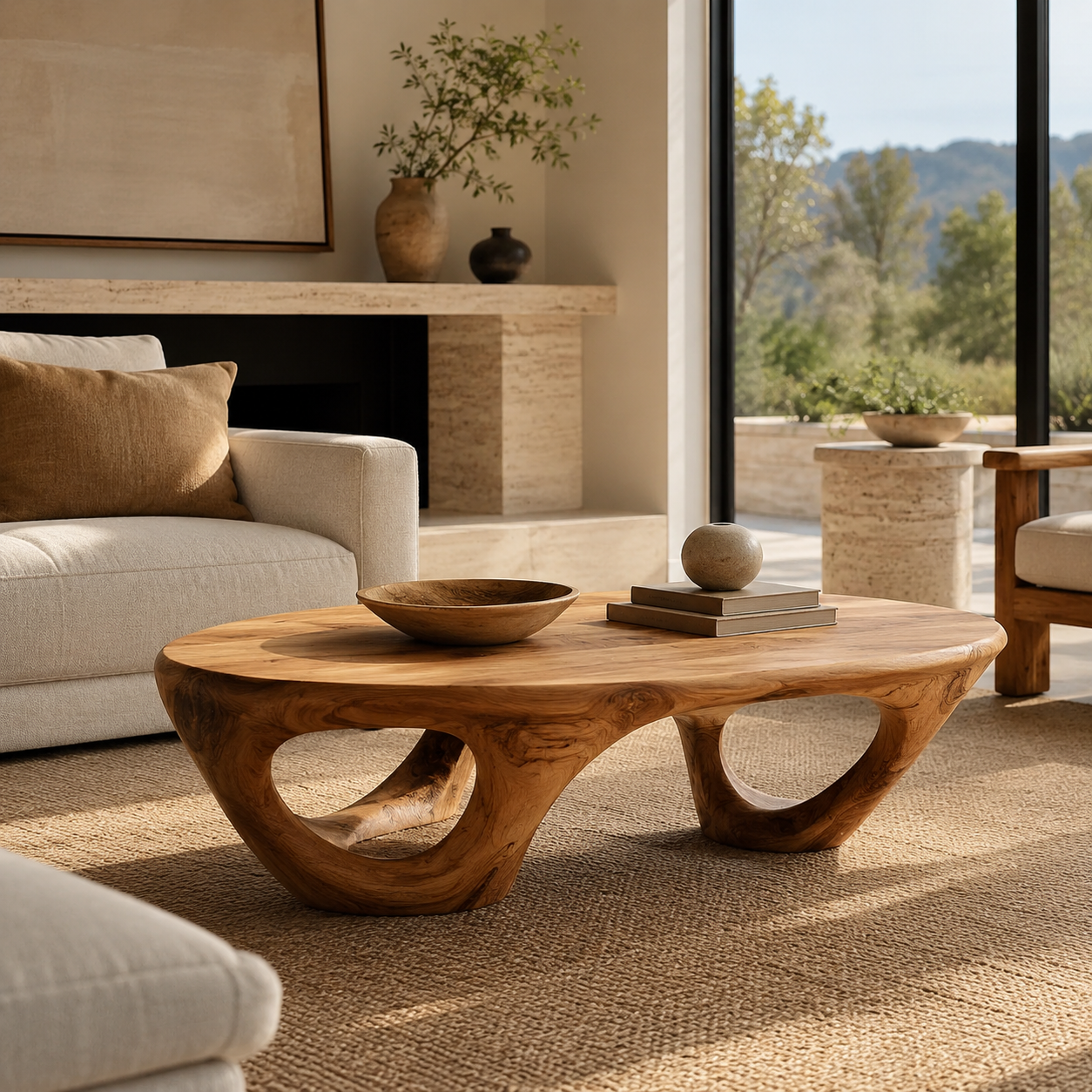 Terra Hollow Oval Coffee Table - main view