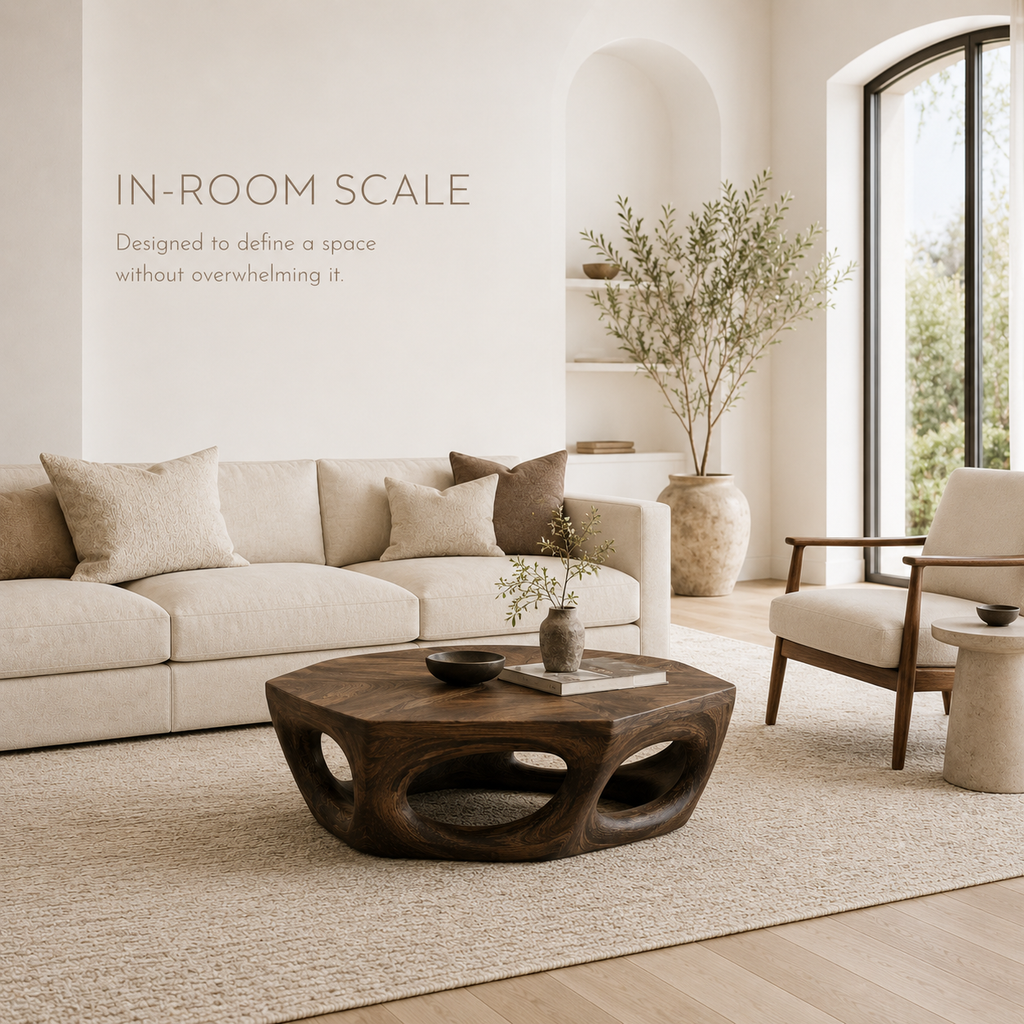 Mira Sculptural Walnut Coffee Table - product image 04