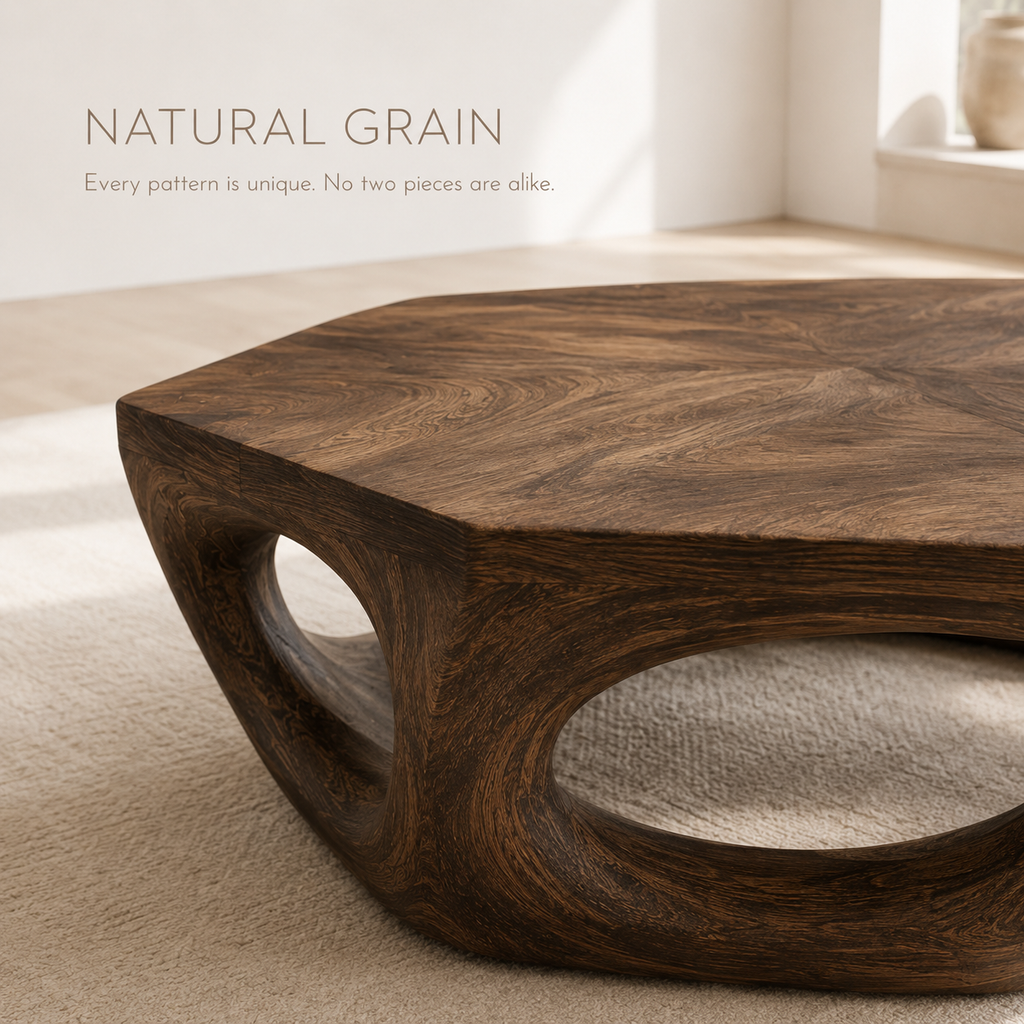 Mira Sculptural Walnut Coffee Table - product image 05