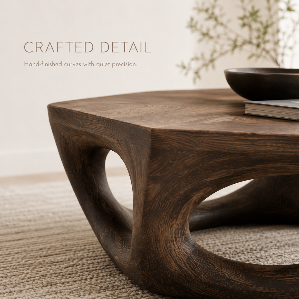 Mira Sculptural Walnut Coffee Table - product image 06