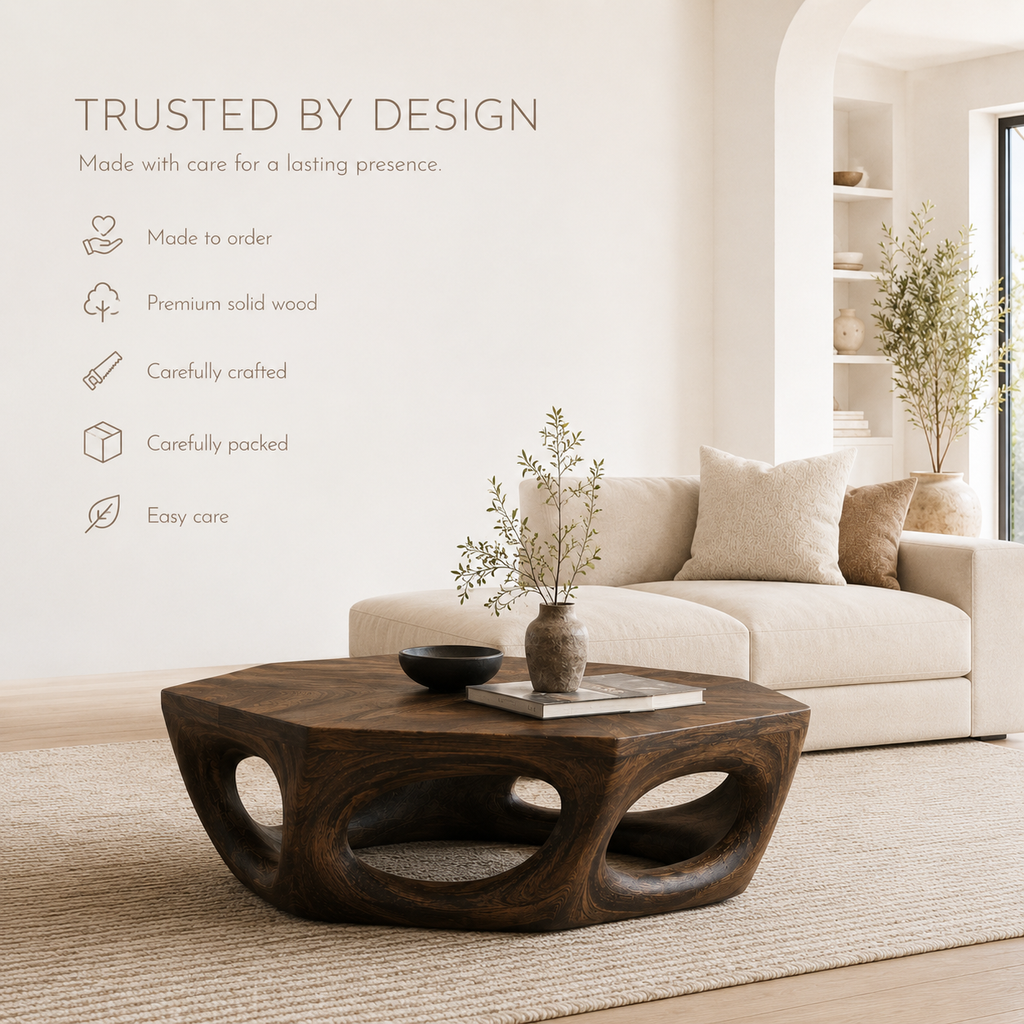 Mira Sculptural Walnut Coffee Table - product image 09