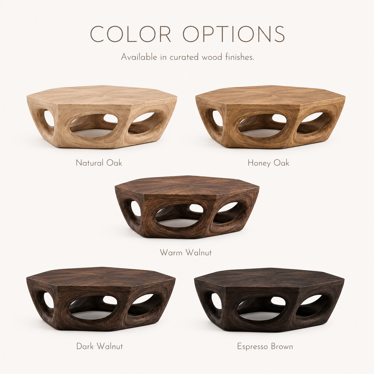 Mira Sculptural Walnut Coffee Table - product image 11