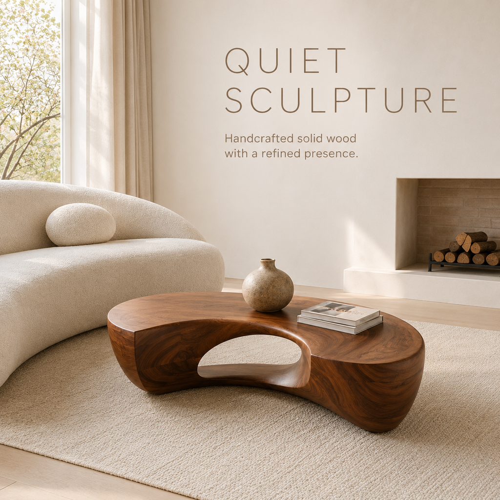 Caldera Rounded Wood Coffee Table - product image 02