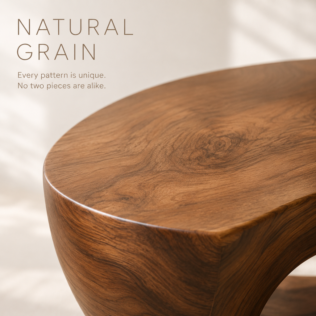 Caldera Rounded Wood Coffee Table - product image 05