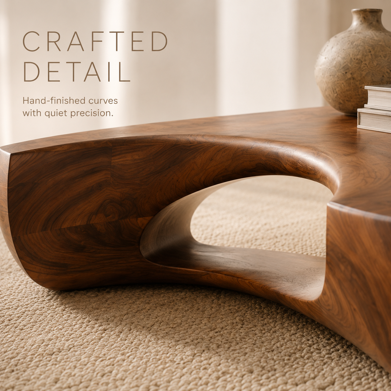 Caldera Rounded Wood Coffee Table - product image 06