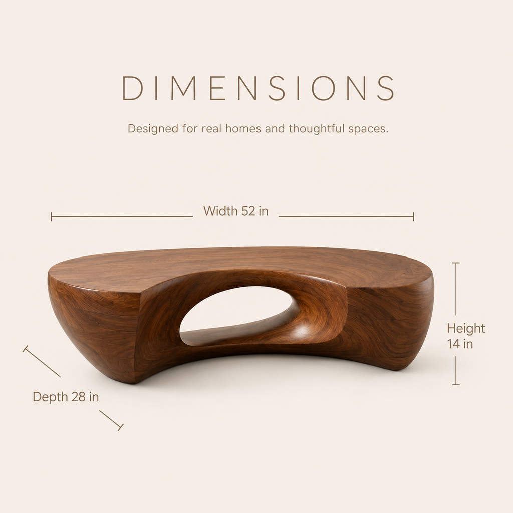 Caldera Rounded Wood Coffee Table - product image 08