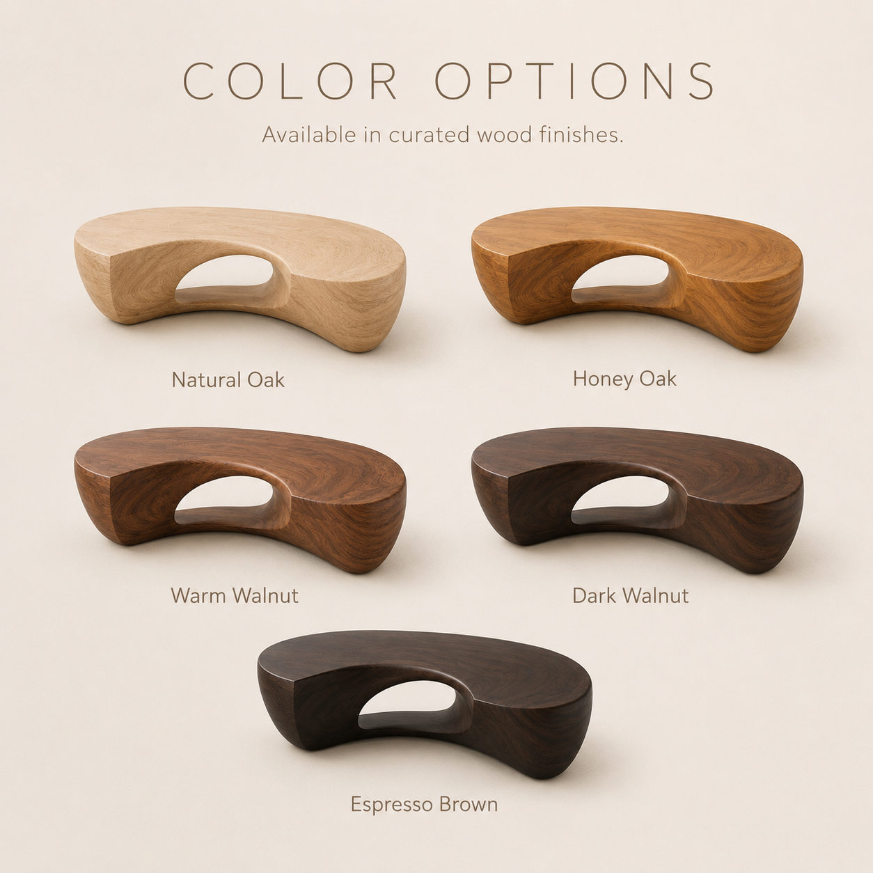 Caldera Rounded Wood Coffee Table - product image 11