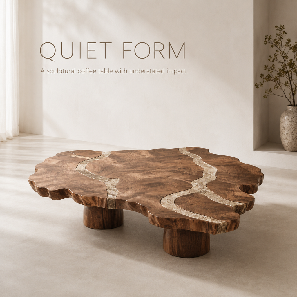 Marin Rounded Wood Coffee Table - product image 03