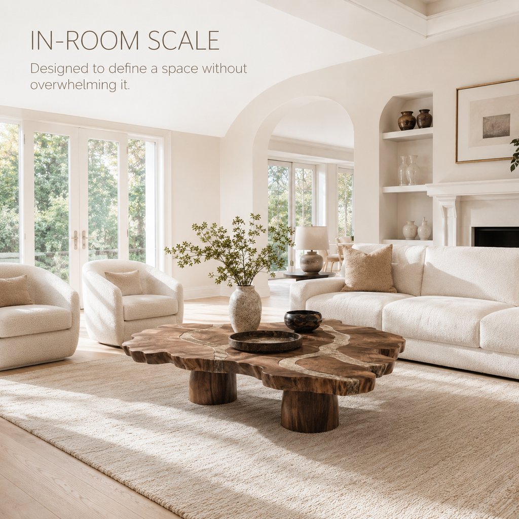 Marin Rounded Wood Coffee Table - product image 04