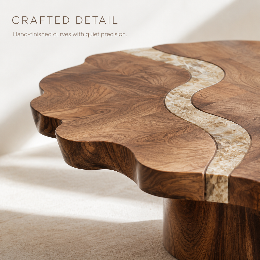 Marin Rounded Wood Coffee Table - product image 06