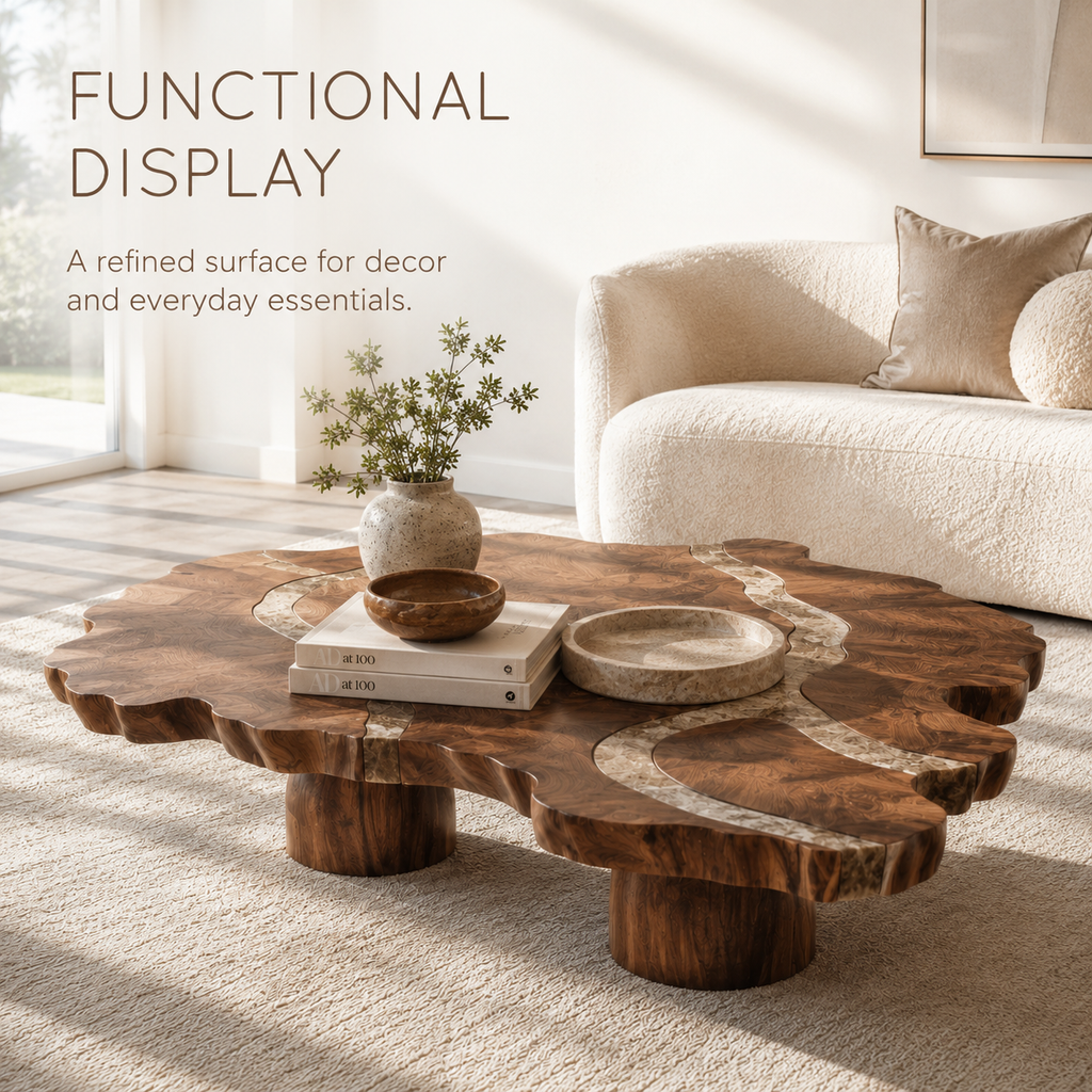 Marin Rounded Wood Coffee Table - product image 07