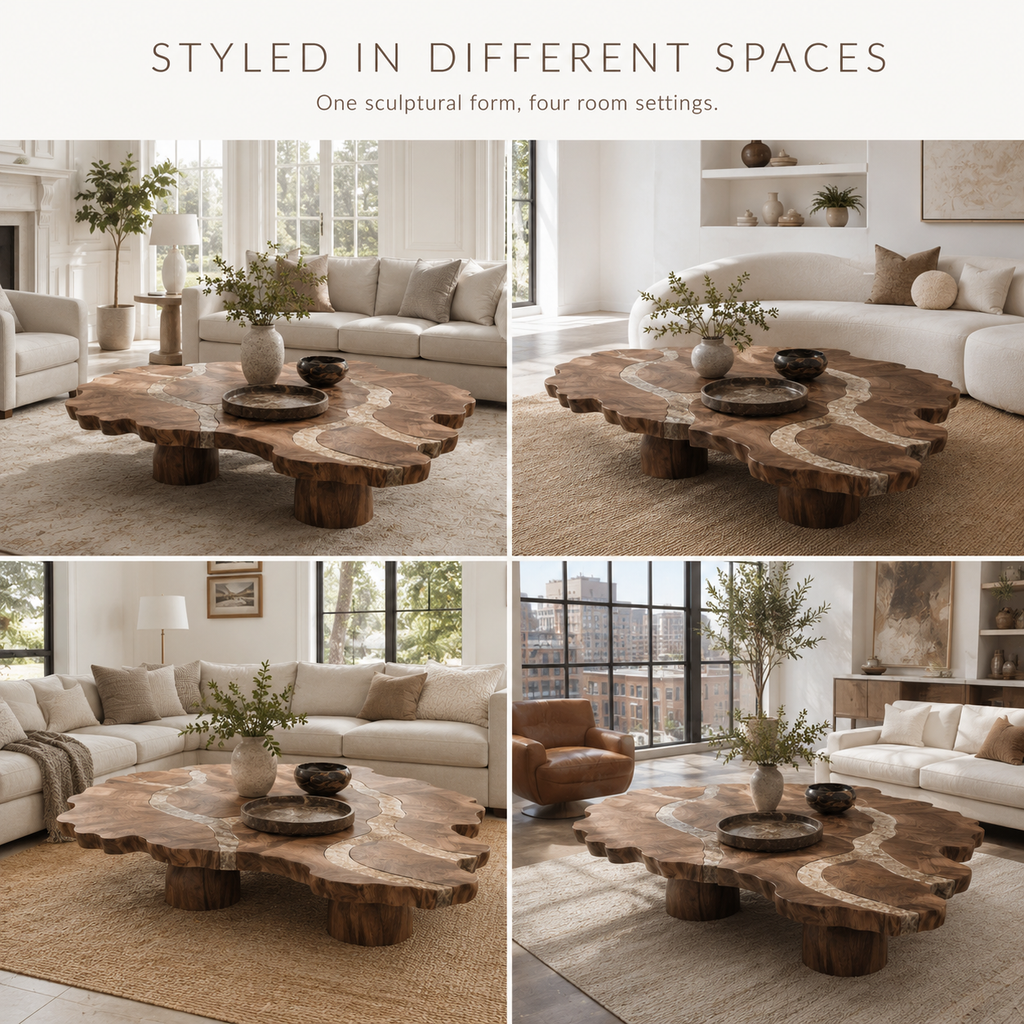 Marin Rounded Wood Coffee Table - product image 10