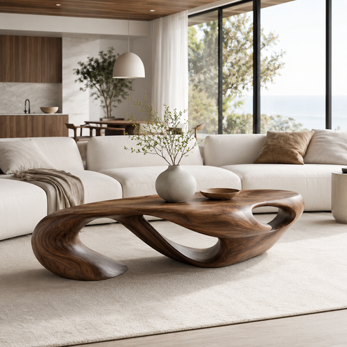 Elara Soft Curve Coffee Table - main view