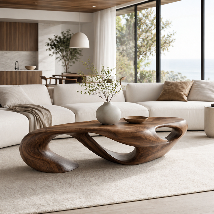 Elara Soft Curve Coffee Table - main view