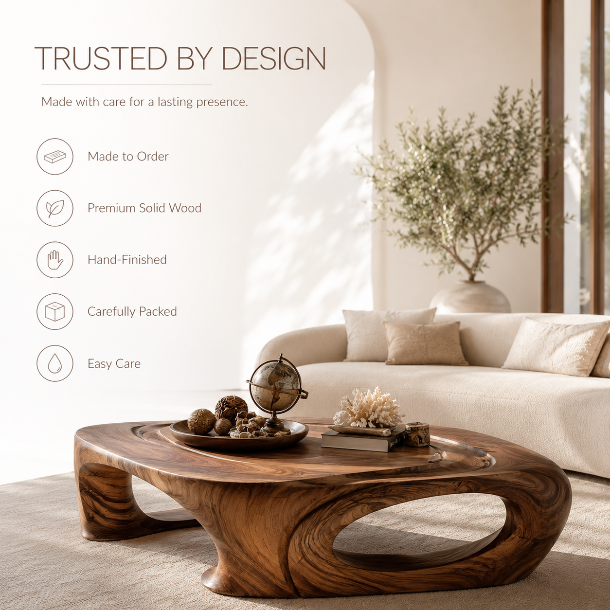 Celine Warm Modern Coffee Table - product image 09