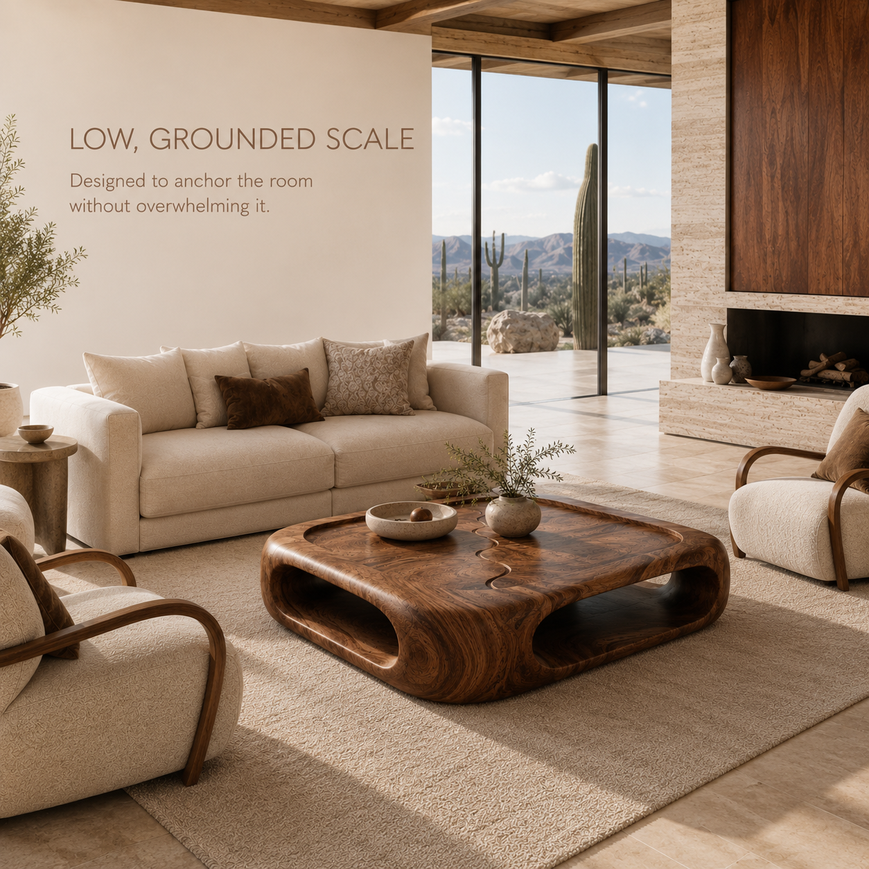 Marin Rounded Wood Coffee Table - product image 04