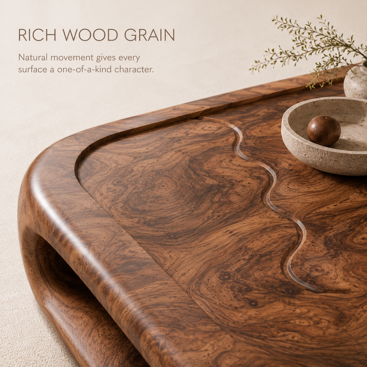 Marin Rounded Wood Coffee Table - product image 05