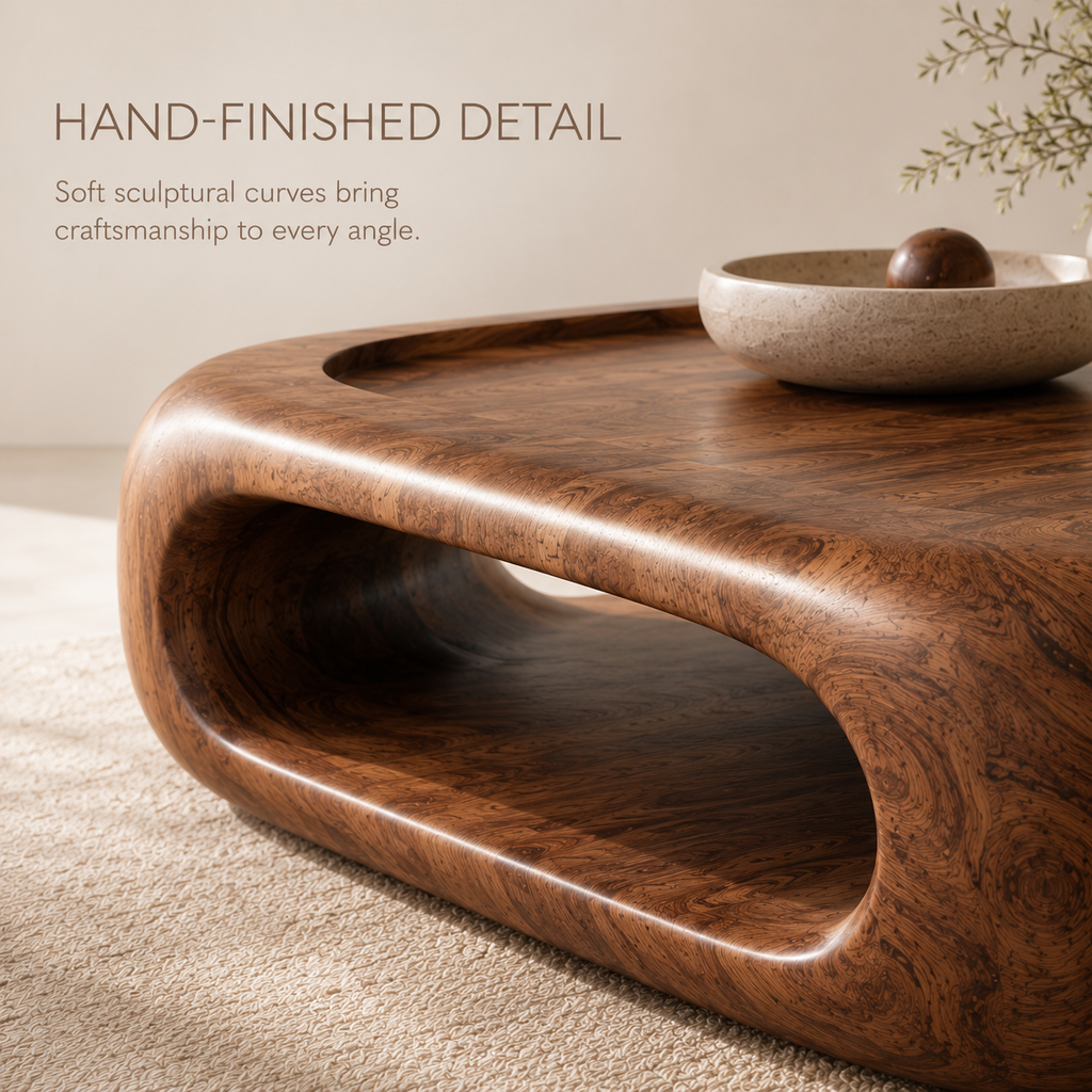 Marin Rounded Wood Coffee Table - product image 06