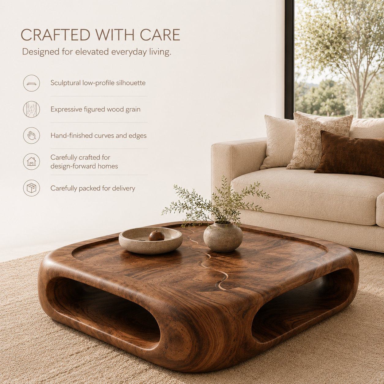 Marin Rounded Wood Coffee Table - product image 09