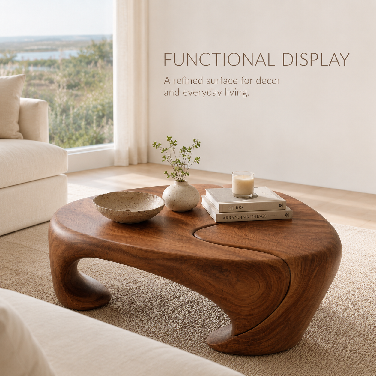 Liora Warm Walnut Coffee Table - product image 07